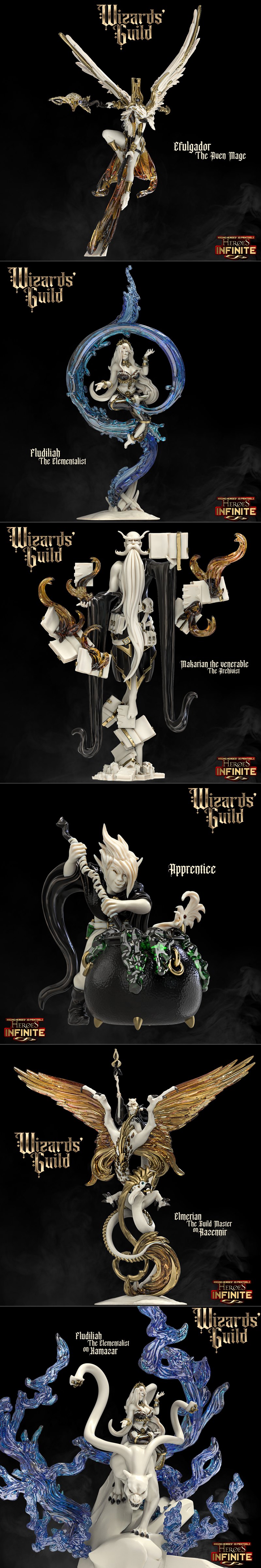 英雄无限 - 魔法公会之主 3D打印模型|Heroes Infinite – Wizards Guild Overlord – 3D Print Model STL