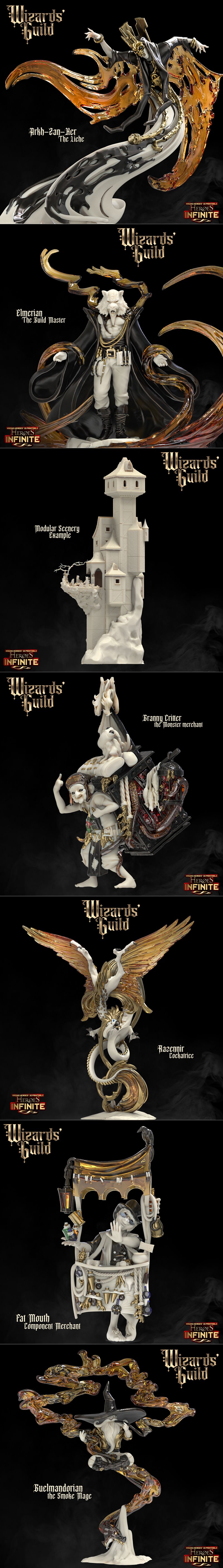 英雄无限 - 魔法公会之主 3D打印模型|Heroes Infinite – Wizards Guild Overlord – 3D Print Model STL