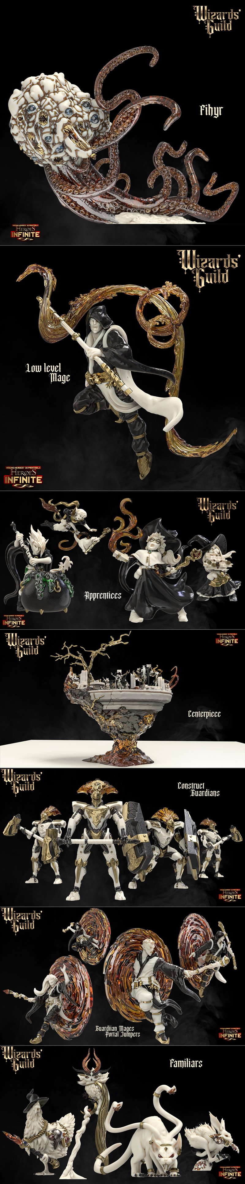 英雄无限 - 魔法公会之主 3D打印模型|Heroes Infinite – Wizards Guild Overlord – 3D Print Model STL