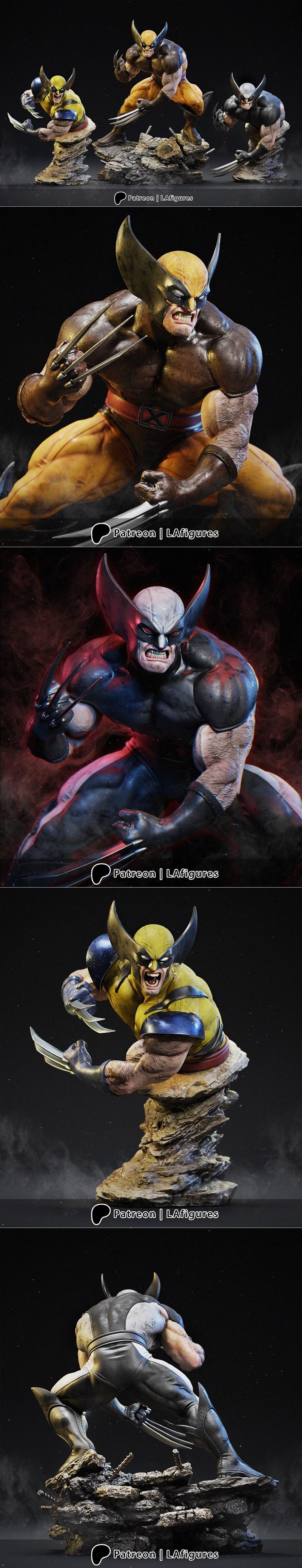 X战警 灰色猛兽 3D打印模型|L.A. Figures – Wolverine – X-Men (New Version) – 3D Print Model STL