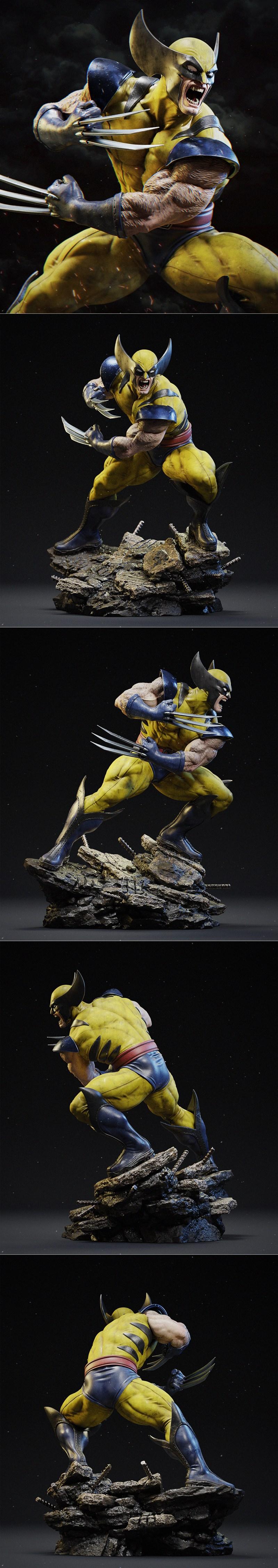 L.A. Figures - 狼犬战士V2 - 3D打印模型|L.A. Figures – Wolverine V2 – 3D Print Model STL