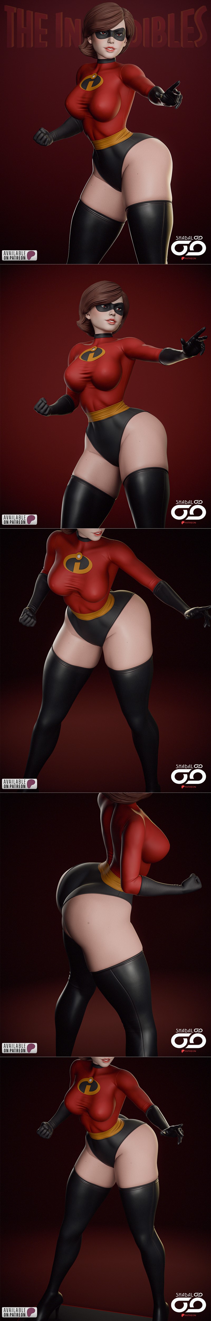 Shadaloo - 艾拉斯特姬 - 3D打印模型|Shadaloo – Elastigirl – 3D Print Model STL