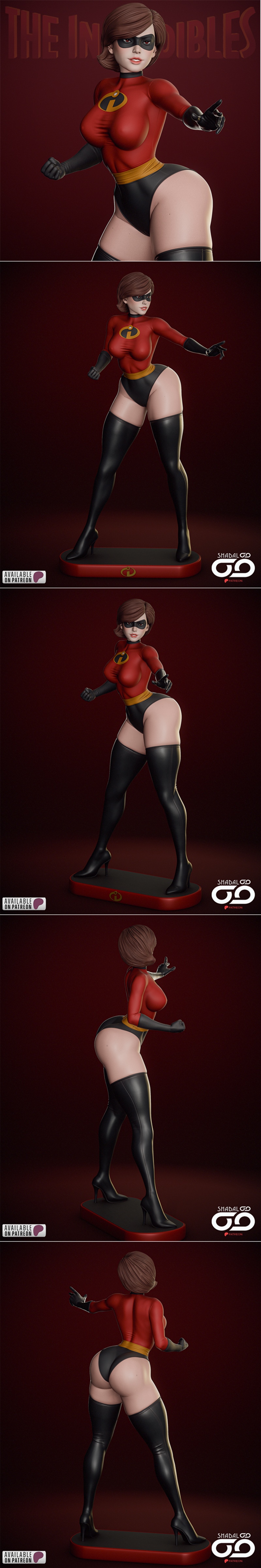 Shadaloo - 艾拉斯特姬 - 3D打印模型|Shadaloo – Elastigirl – 3D Print Model STL