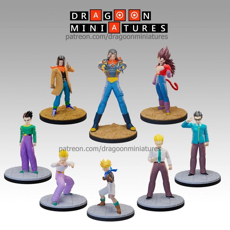 龙族迷你模型 - GT系列4 - 3D打印模型|Dragoon Miniatures – GT Pack 4 – 3D Print Model STL