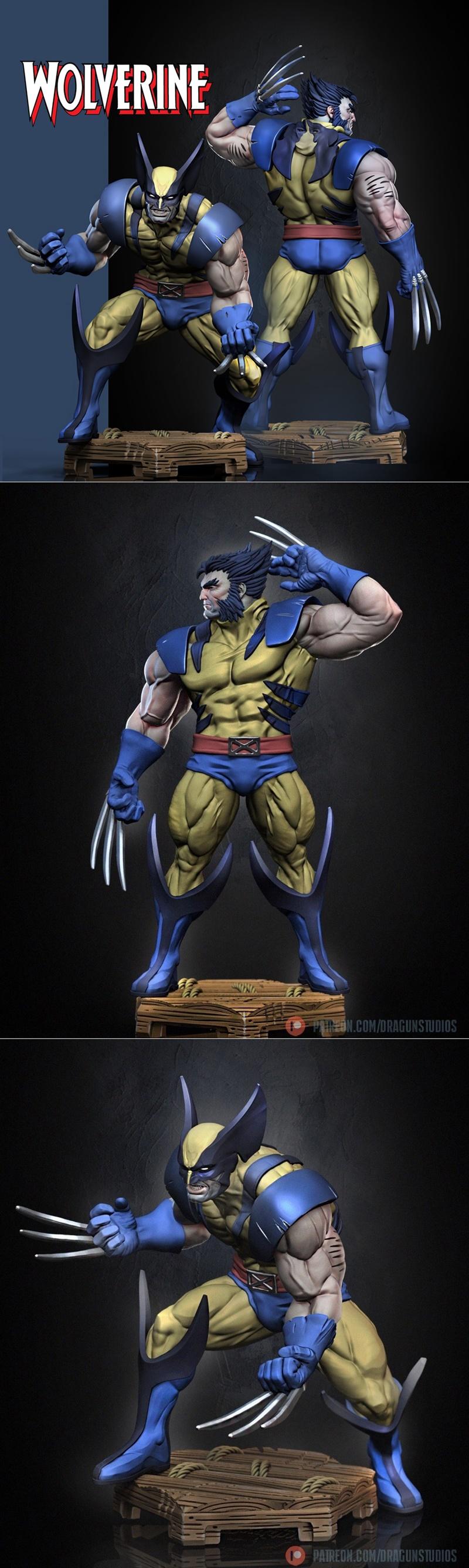 Dragun Studios - 王者之狼 3D打印模型|Dragun Studios – Wolverine – 3D Print Model STL
