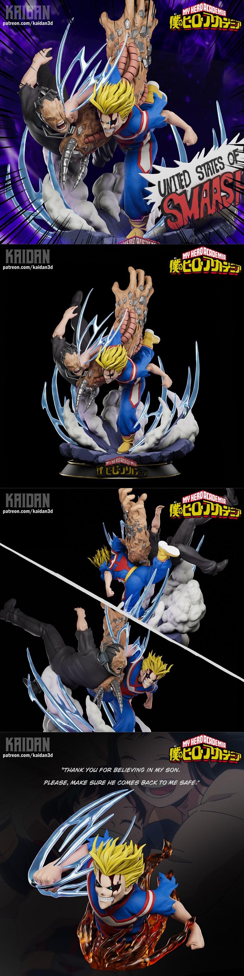 Kaidan3D – All Might vs All For One – 3D Print Model STL