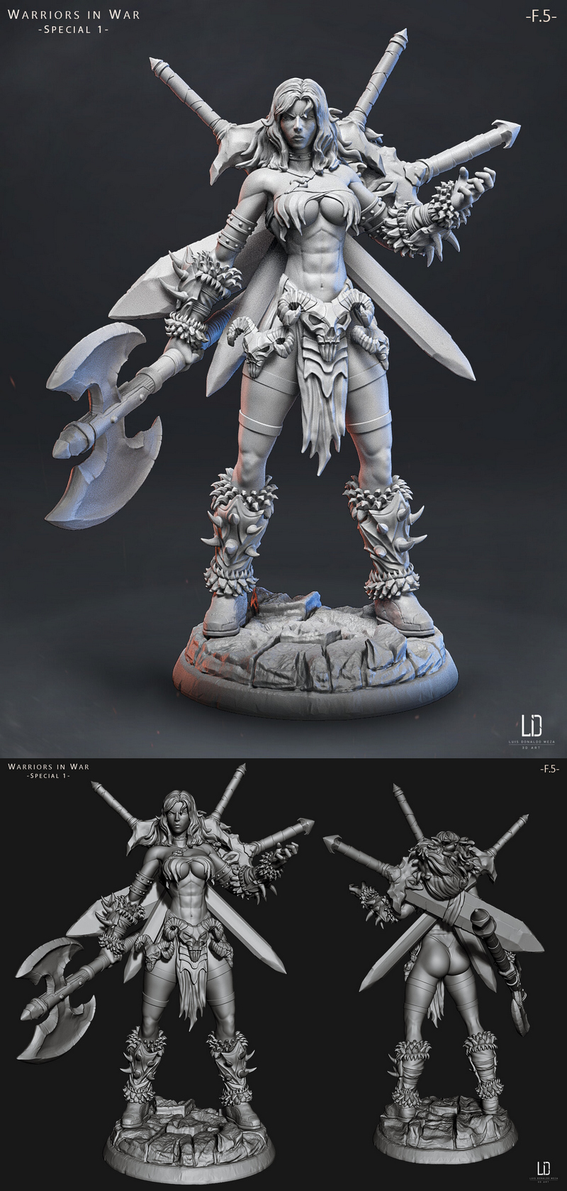 战争之士——特别篇1——F.5——3D打印模型|Warriors in War – Special 1 – F.5 – 3D Print Model