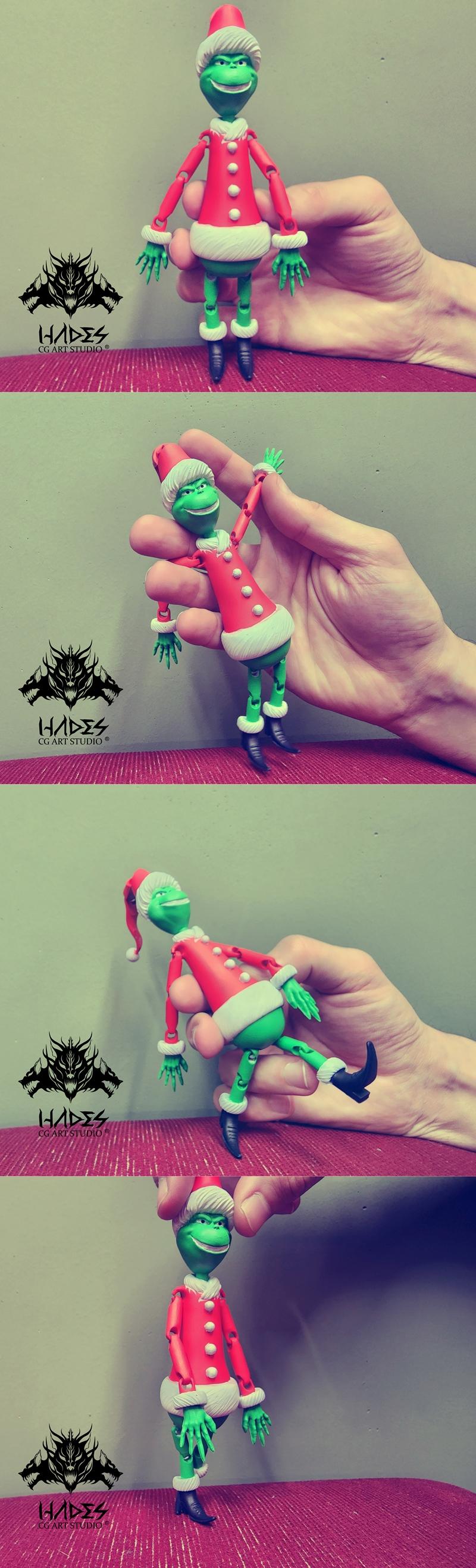 3D打印模型：圣诞反派格林奇  
（注：根据“Grinch Santa Claus”解析，作品为《格林奇》相关，角色为格林奇，结合3D打印模型属性，拟定中文标题）|Grinch Santa Claus – 3D Print Model STL