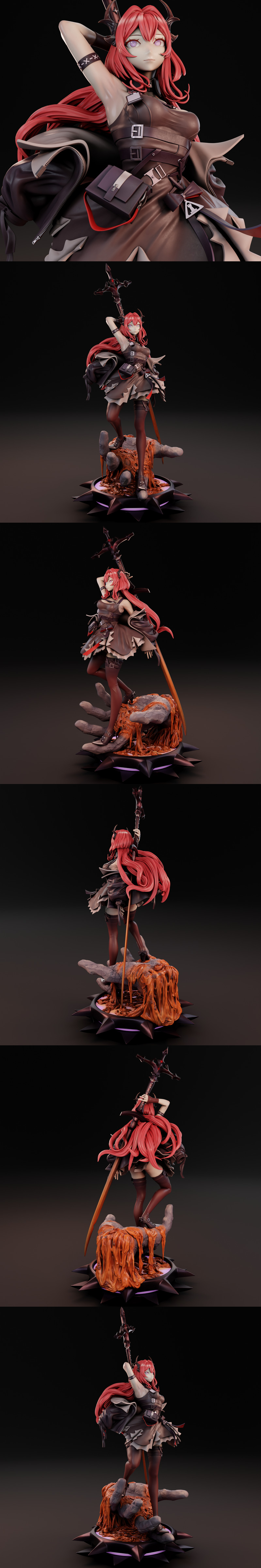 Surtr——攻城掠地3D打印模型|Surtr – Arknights – 3D Print Model