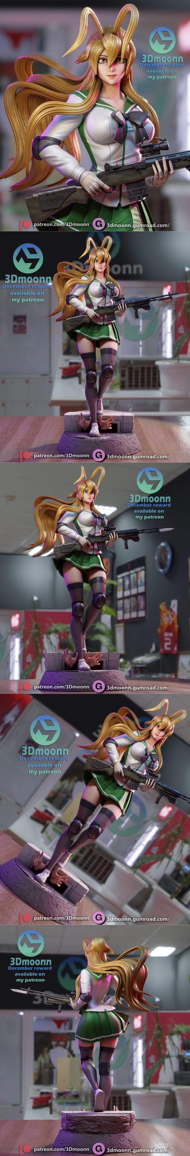 3D打印模型：Rei Miyamoto角色精品还原|3Dmoonn – Rei Miyamoto – 3D Print Model STL