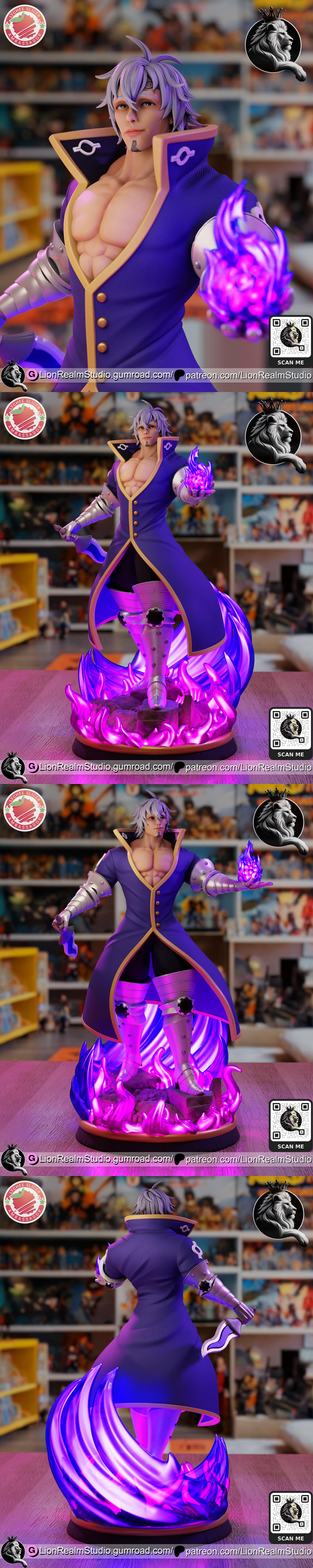 狮域：七宗罪——艾斯塔罗斯萨 3D打印模型|LionRealm – The Seven Deadly Sins – Estarossa – 3D Print Model