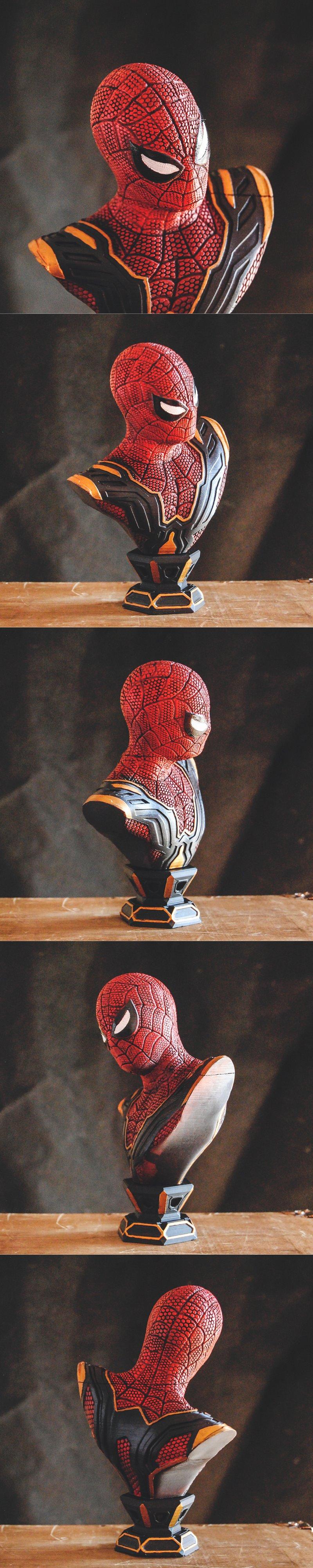 Spider-man Far From Home Bust – Iron Spider – 3D Print Model STL