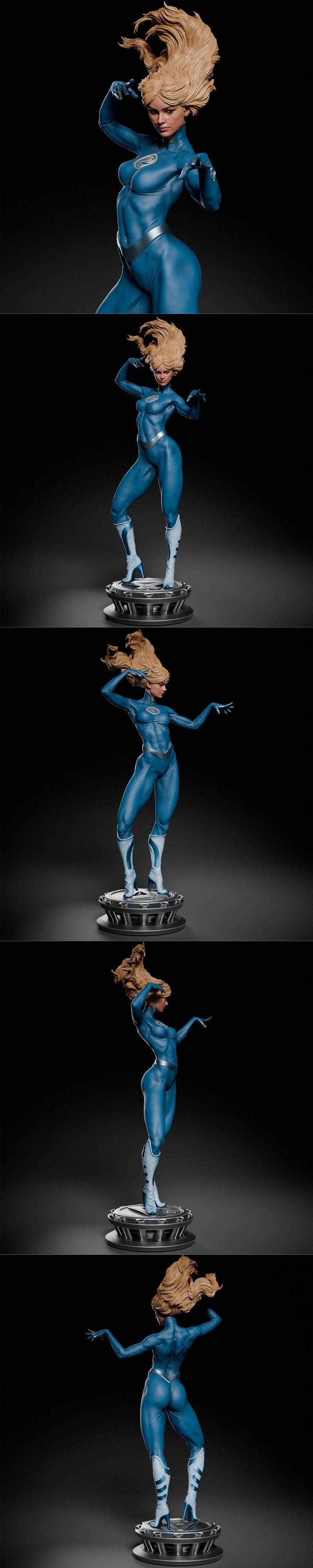 Ca 3d Studios - 隐形女侠 - 3D打印模型|Ca 3d Studios – Invisible Woman – 3D Print Model STL
