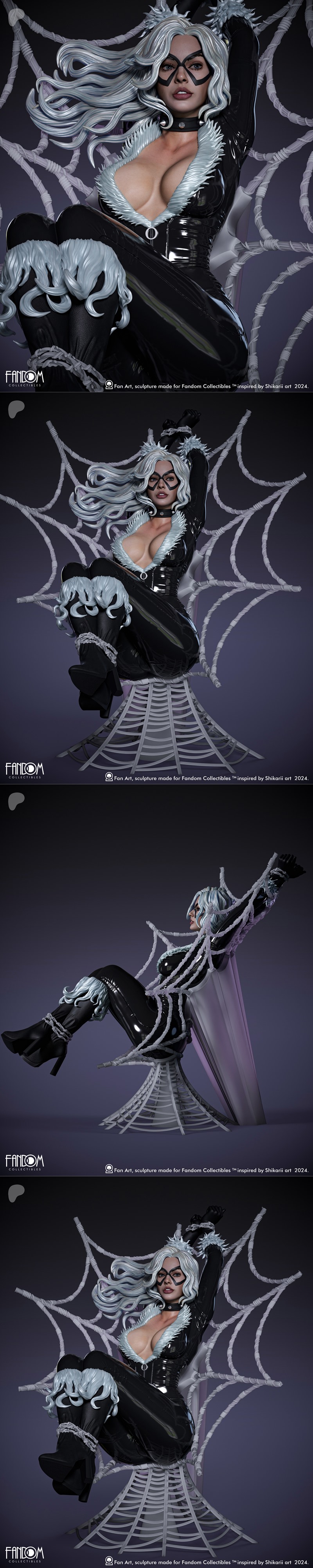 黑猫3D打印模型|Fandom Collectibles – Black Cat – 3D Print Model STL