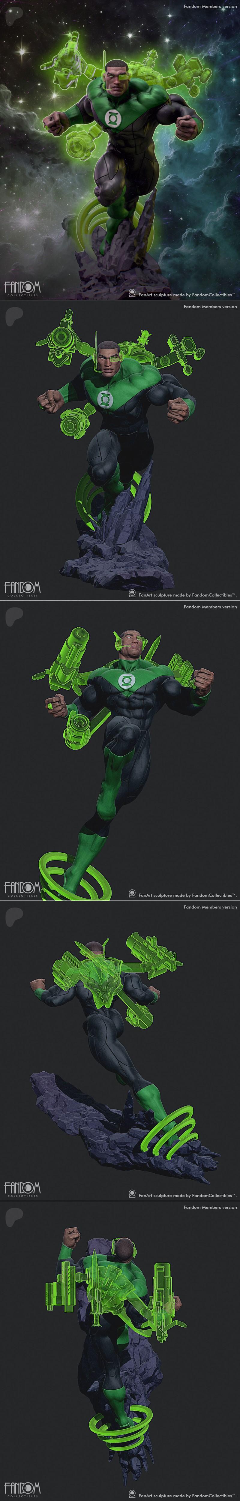 绿灯侠 3D打印模型|Fandom Collectibles – Green Lantern – 3D Print Model STL