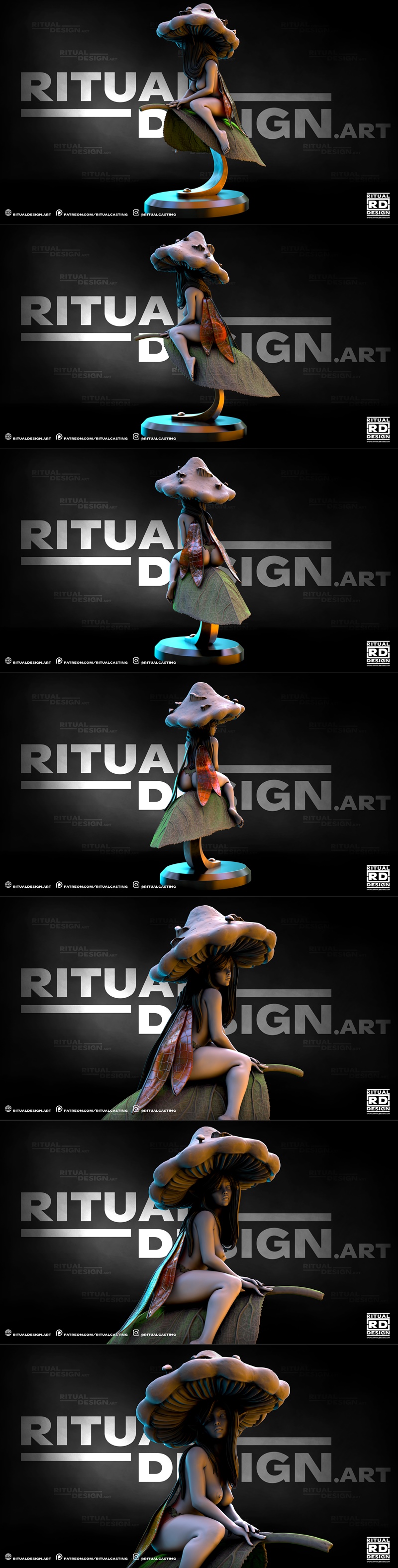 菌丝体幻想：我的细胞3D打印模型|Ritual Casting – Mycelia – 3D Print Model STL