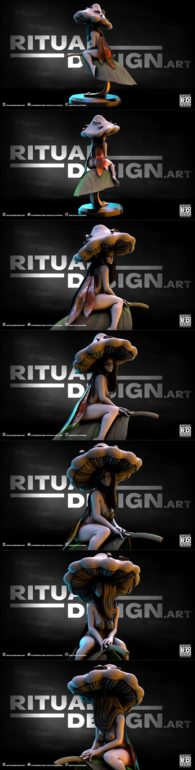 菌丝体幻想：我的细胞3D打印模型|Ritual Casting – Mycelia – 3D Print Model STL