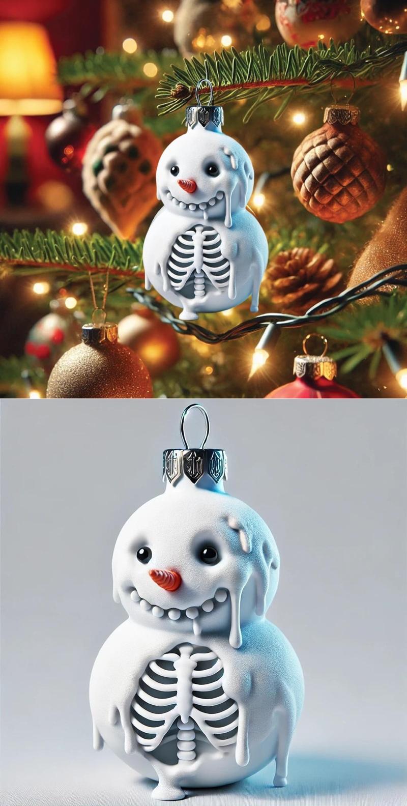 Frosty Bones – Christmas Tree Ornament – 3D Print Model STL