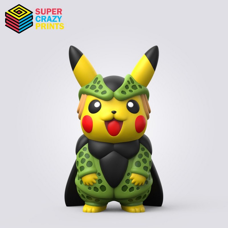宝可梦皮卡丘 x 塞尔 3D打印模型|Pokemon Pikachu x Cell – 3D Print Mode