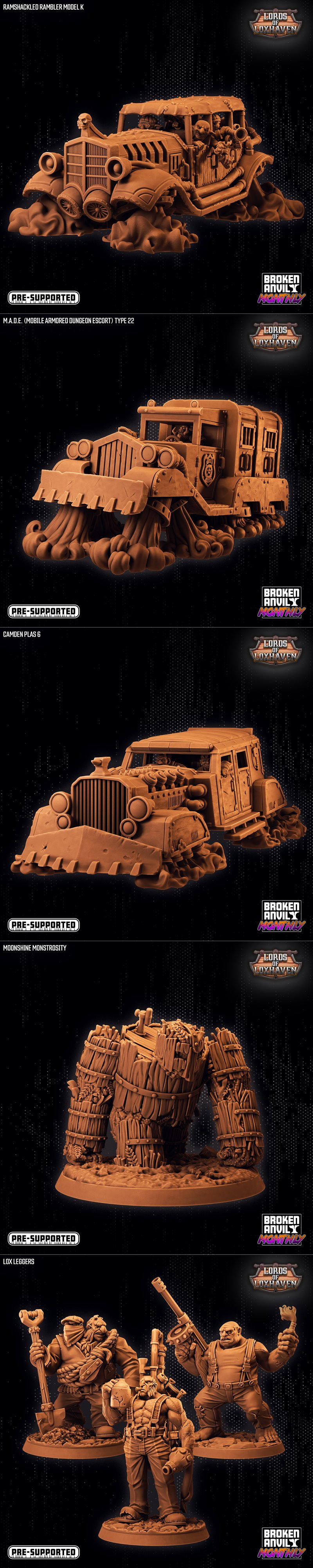 洛克斯港的领主 3D打印模型|Broken Anvil Miniatures – Lords of Loxhaven September 2022 – 3D Print Model STL