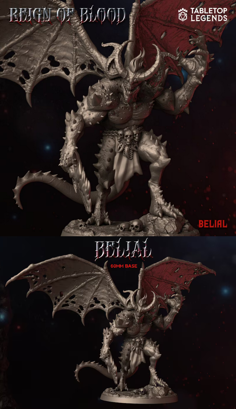 血之王域——贝利亚——3D打印模型|Reign of Blood – Belial – 3D Print Model