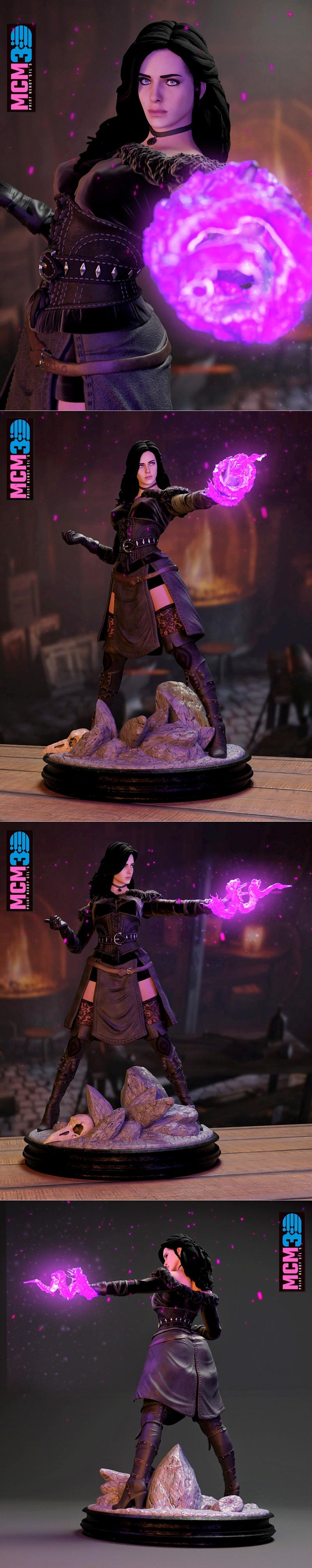 MCM3D - 伊恩费尔 - 3D打印模型|MCM3D – Yennefer – 3D Print Model STL