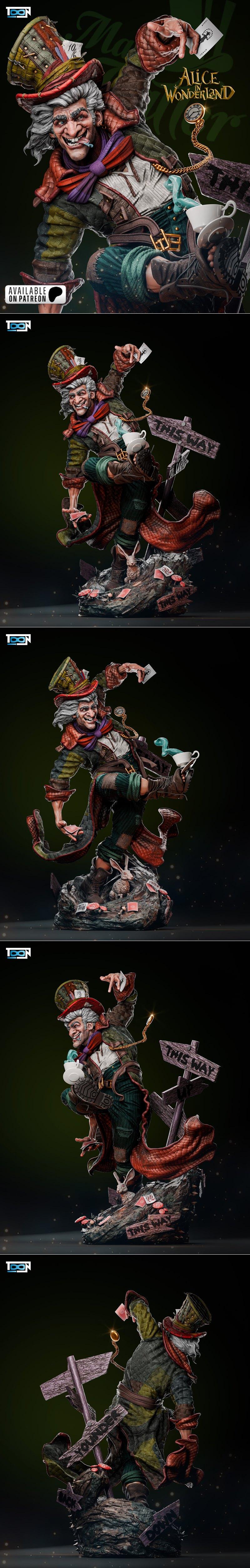 Toon Studios《疯狂帽子匠》3D打印模型|Toon Studios – Mad Hatter – 3D Print Model STL