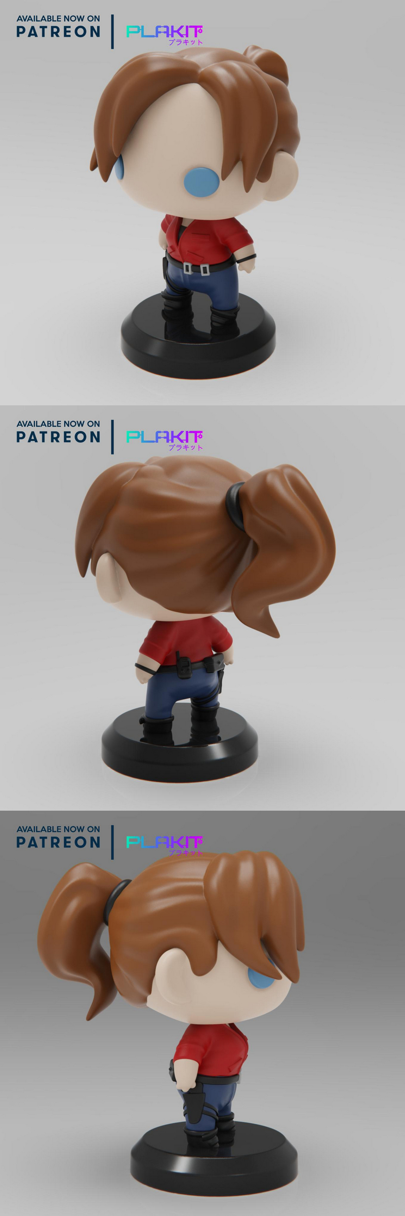PlaKit - 生化危机2 - 克莱尔 3D打印模型|PlaKit – Resident Evil 2 – Claire – 3D Print Model