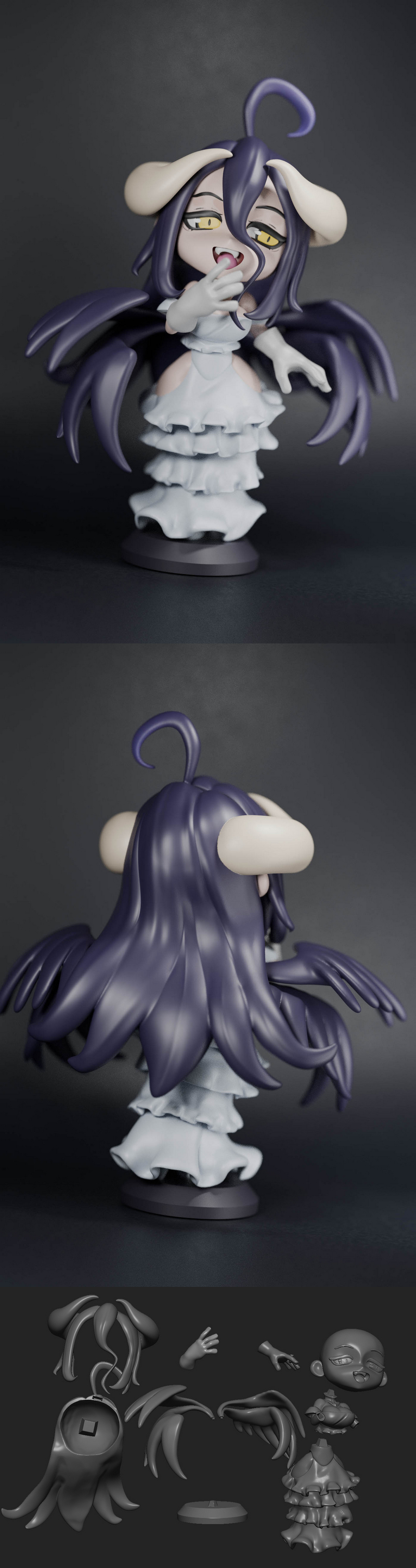 Albedo 3D打印模型|Albedo Chibi – 3D Print Model