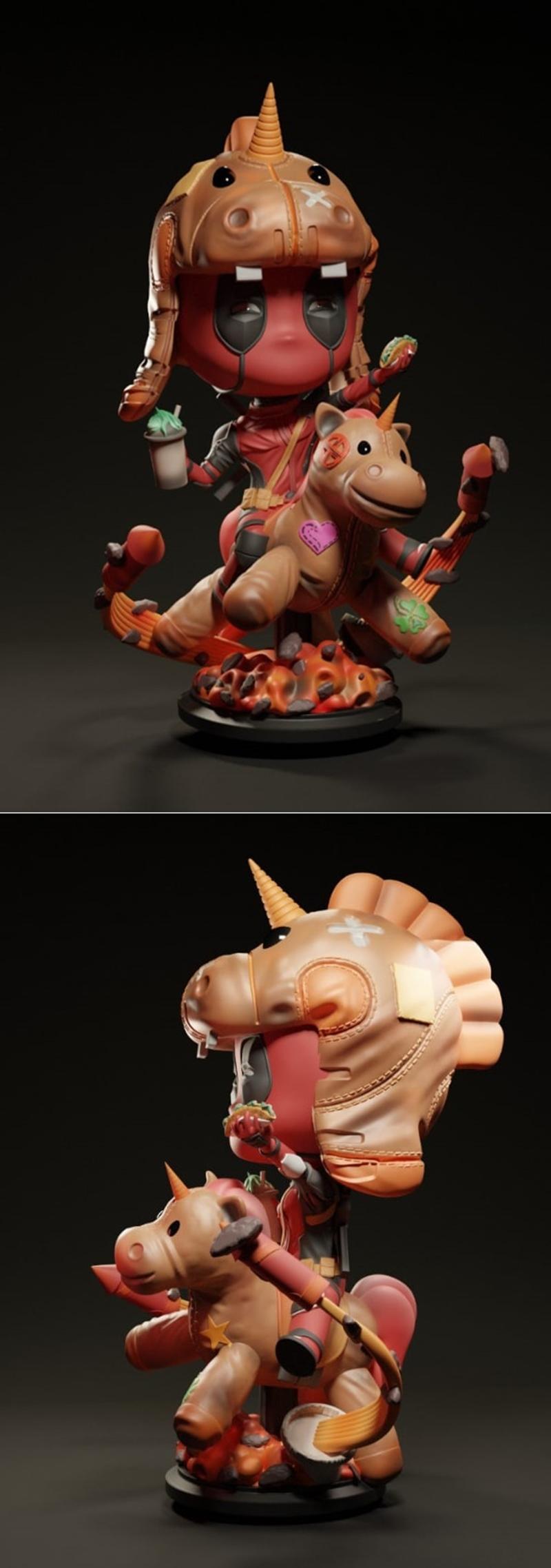 死侍 3D打印模型|Deadpool – Pocket Player – 3D Print Model STL