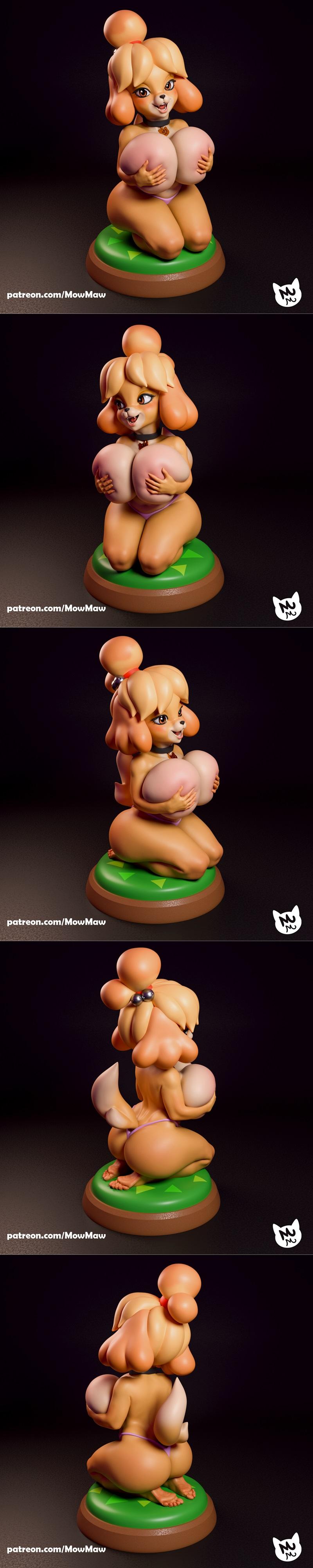 Mow Maw 创作的《Isabelle》3D打印模型|Mow Maw Sculpts – Isabelle – 3D Print Model STL