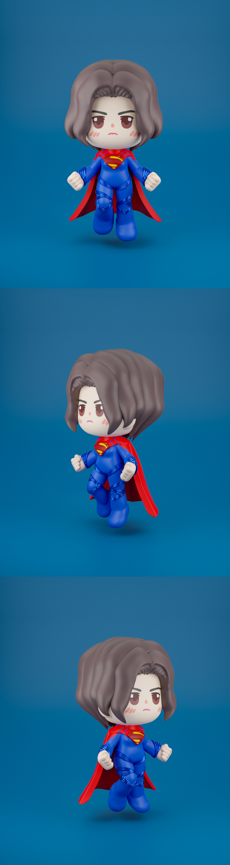 Chibit 022 - 超女 - 3D打印模型|Chibit 022 – Supergirl – 3D Print Model