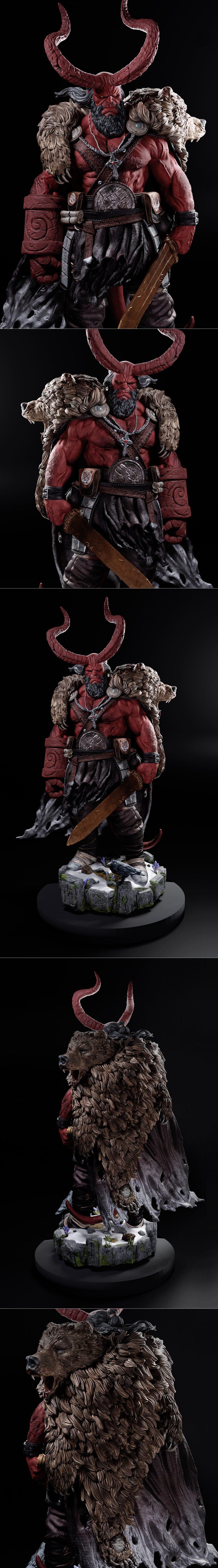 Hellboy 3D打印模型|Hellboy – Anung Un Rama – 3D Print Model STL