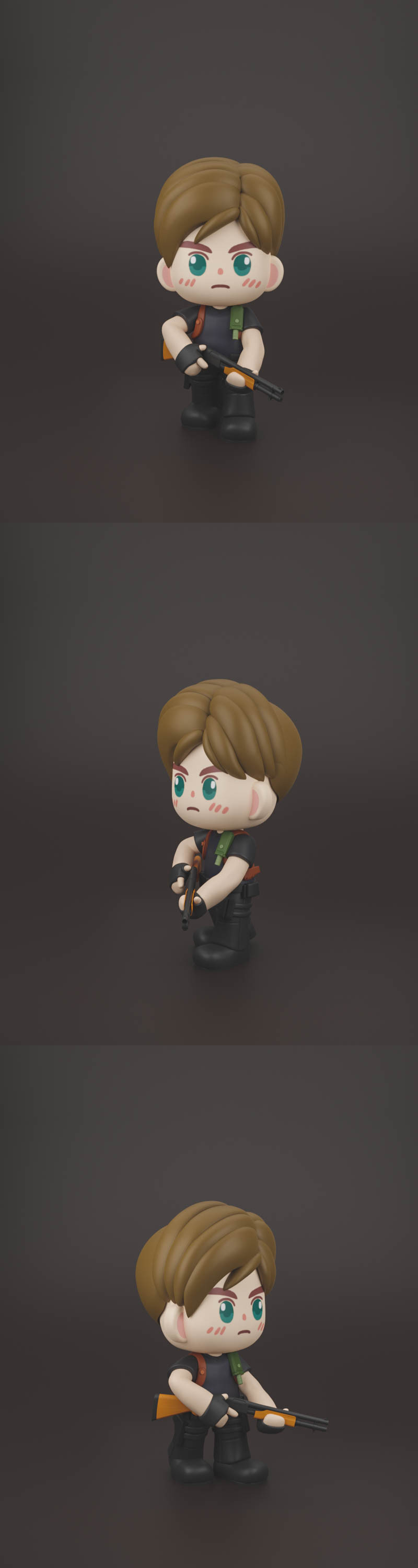 Chibit 009 伦纳德·肯尼迪 3D打印模型|Chibit 009 – Leon Kennedy – 3D Print Model