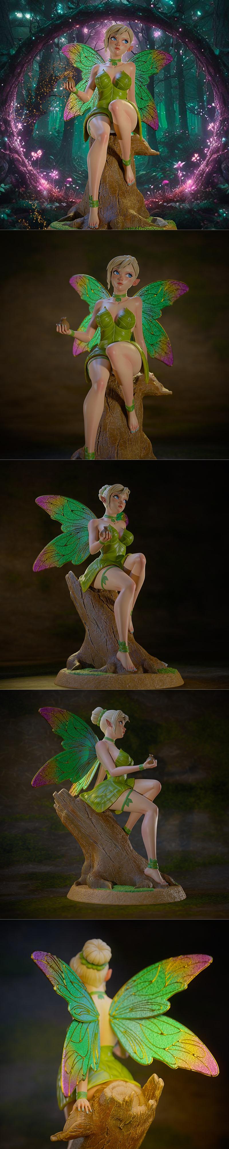GM3D - 小飞侠 - 纸飞机 3D打印模型|GM3D – Peter Pan – Tinkerbell – 3D Print Model STL