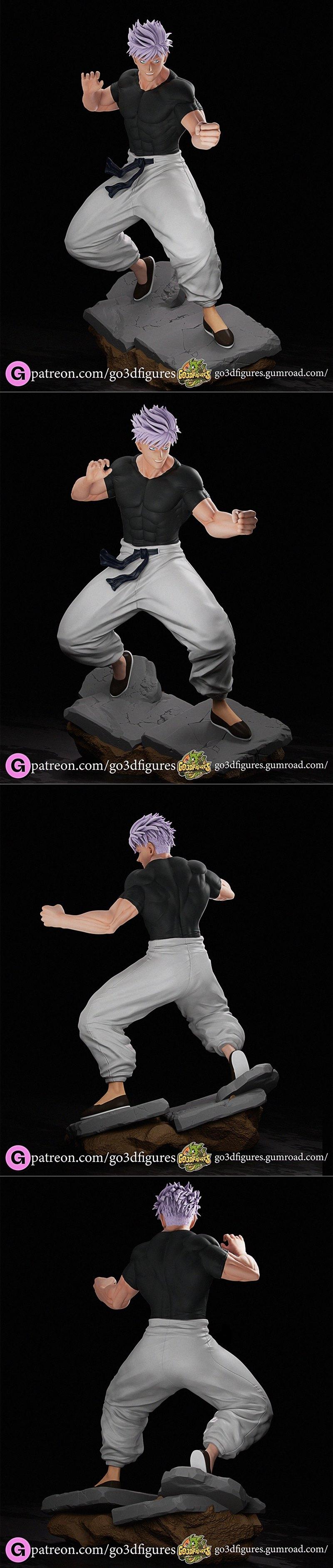 Gojo Satoru 3D打印模型|Go3DFigures – Jujutsu Kaisen – Satoru Gojo – 3D Print Model STL