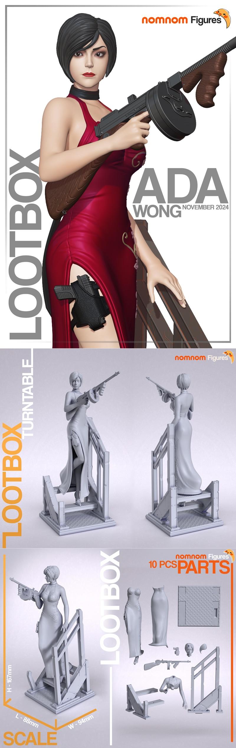 生化危机 Ada Wong 3D打印模型|Nomnom Figures – Ada Wong – Resident Evil – 3D Print Model STL