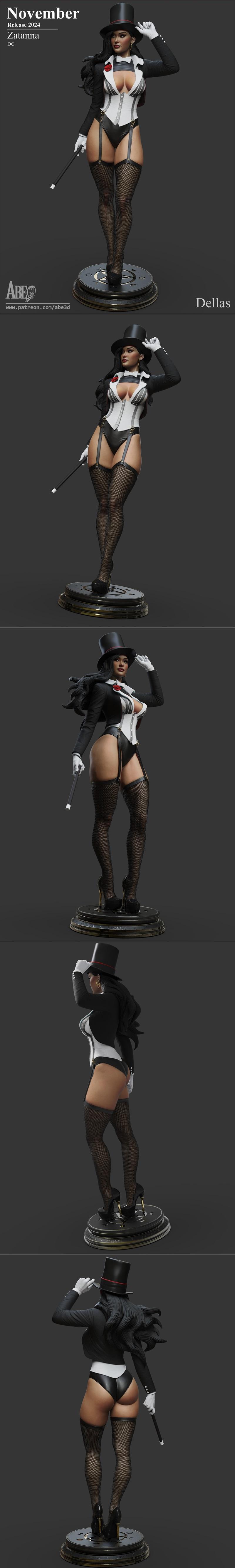 Abe3D - Zatanna - 魔法女巫3D打印模型|Abe3D – Zatanna – 3D Print Model STL