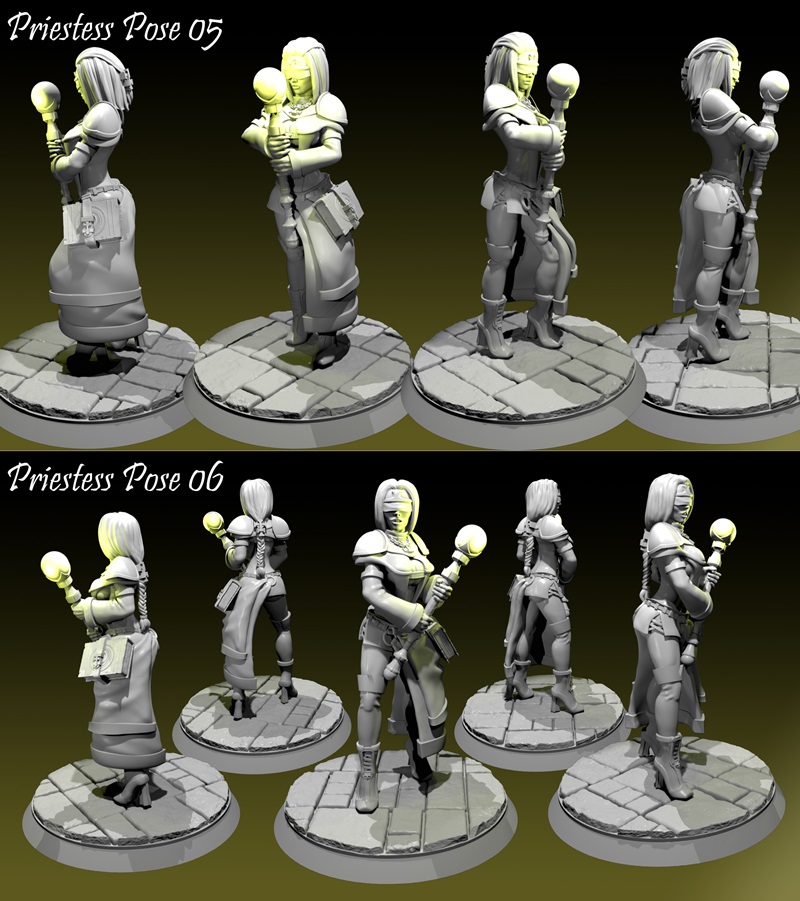 Foxy Models 女神祭司 3D打印模型|Foxy Models – Priestess – 3D Print Model STL