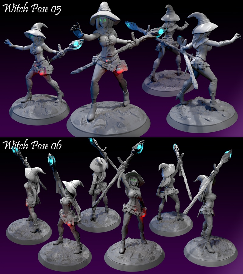 Foxy Models - 女巫 - 3D打印模型|Foxy Models – Witches – 3D Print Model STL
