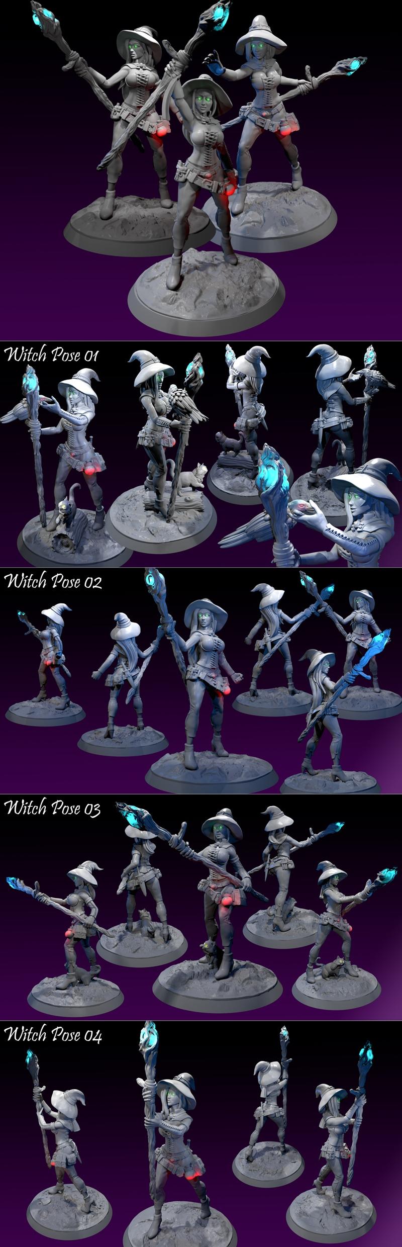 Foxy Models - 女巫 - 3D打印模型|Foxy Models – Witches – 3D Print Model STL