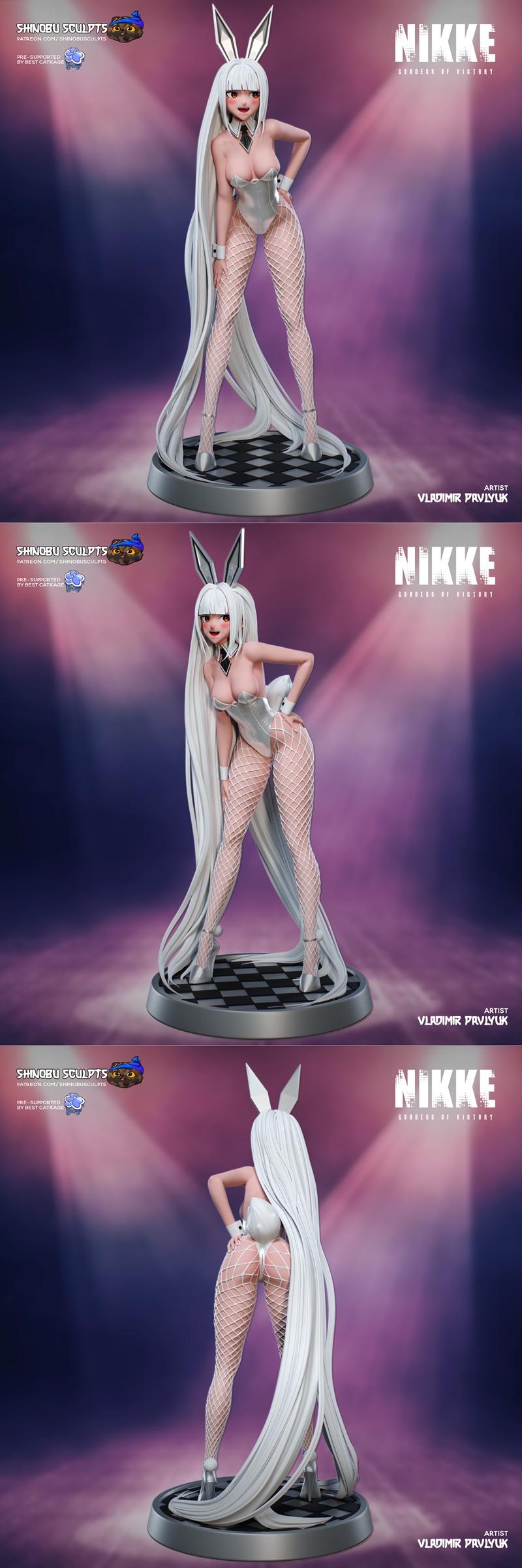 白夜之影·妮可·神乐 3D打印模型|Blanc – Nikke – Shinobu Sculpt – 3D Print Model STL