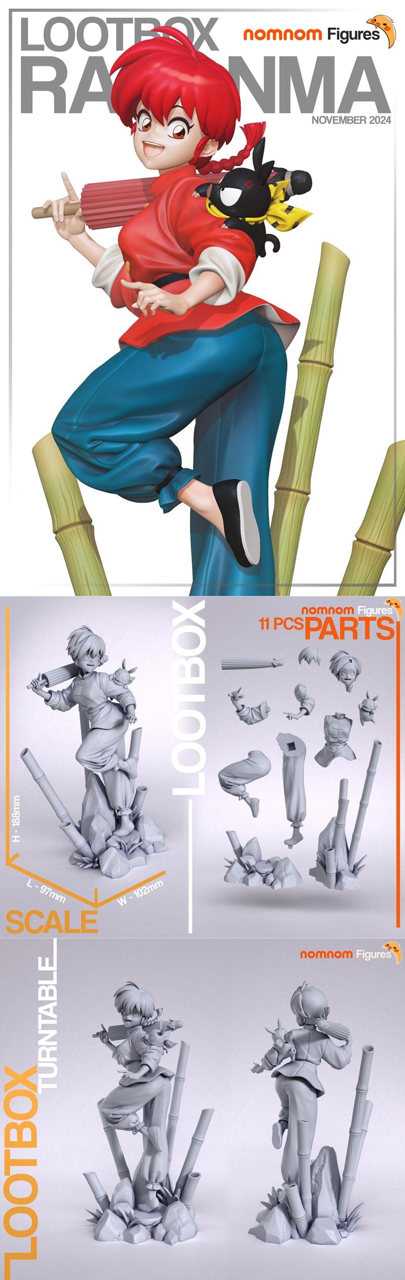 Ranma 3D打印模型|Nomnom Figures – Ranma – 3D Print Model STL