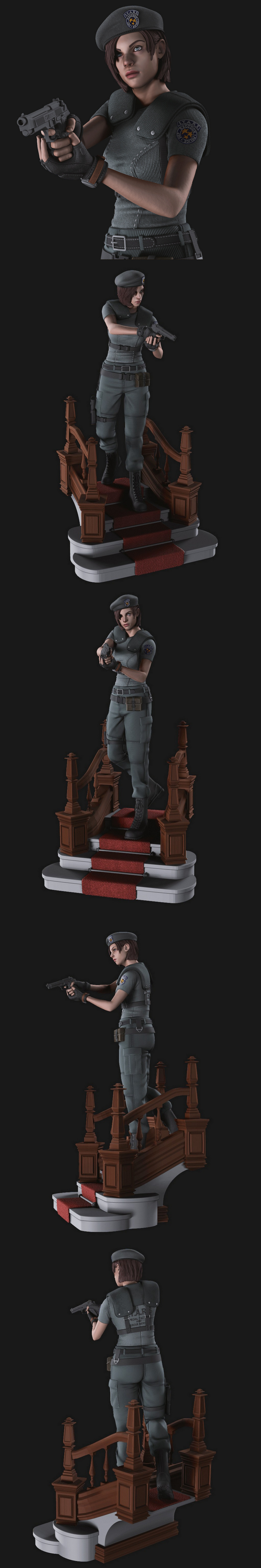 Jill Valentine 3D打印模型|Jill Valentine – 3D Print Model