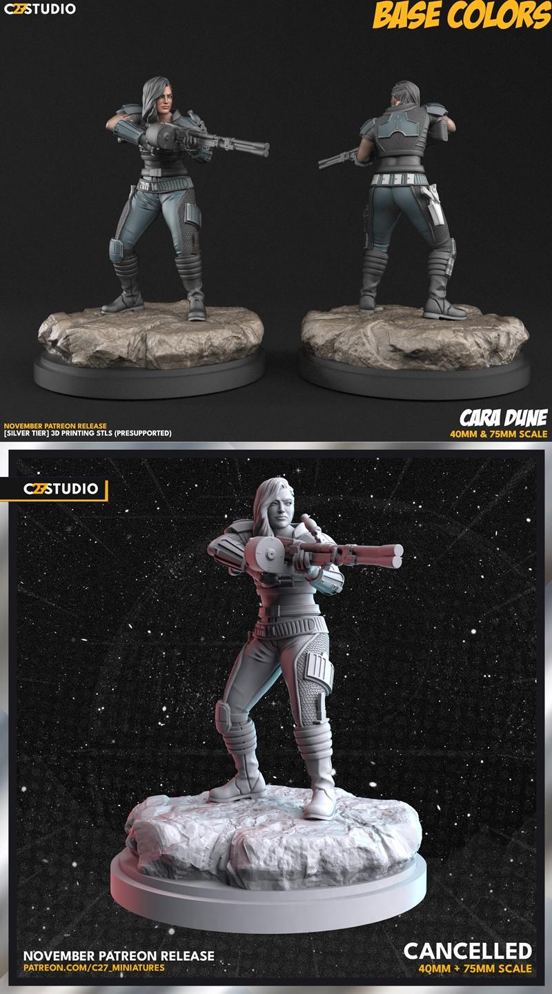 Cara Dune 3D打印模型|Cara Dune – 3D Print Model STL