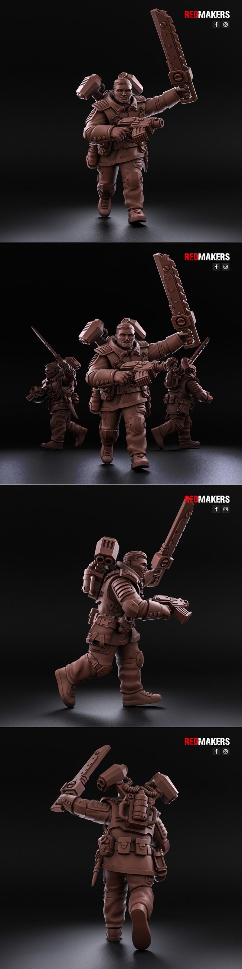 空天军团 - 武官 - 3D打印模型|Airborne Division – Officer – 3D Print Model STL