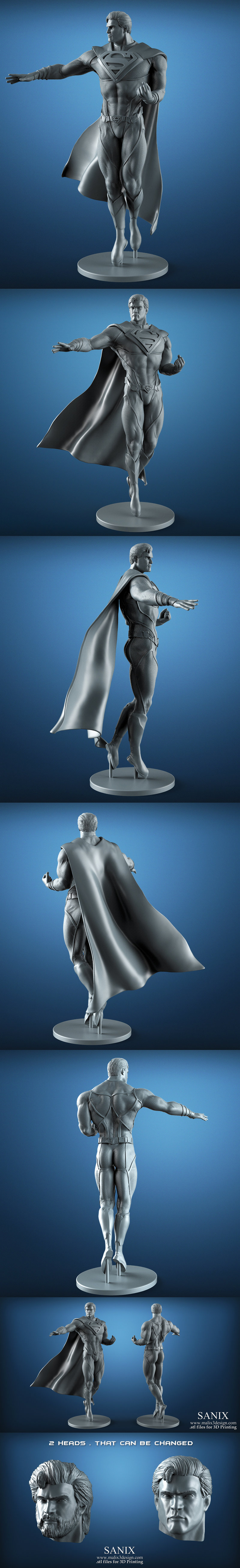 超级英雄3D打印模型|Superman – 3D Print Model