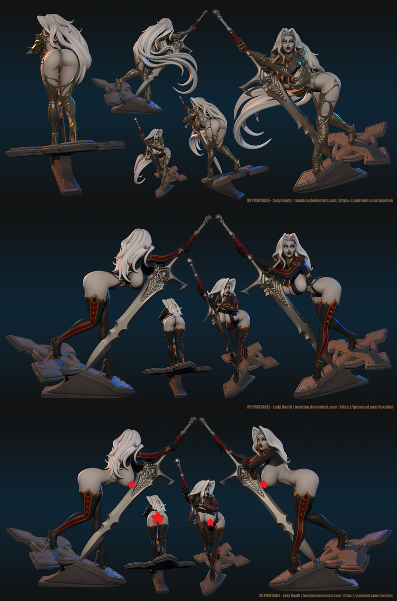 Lady Death – 3D Print Model