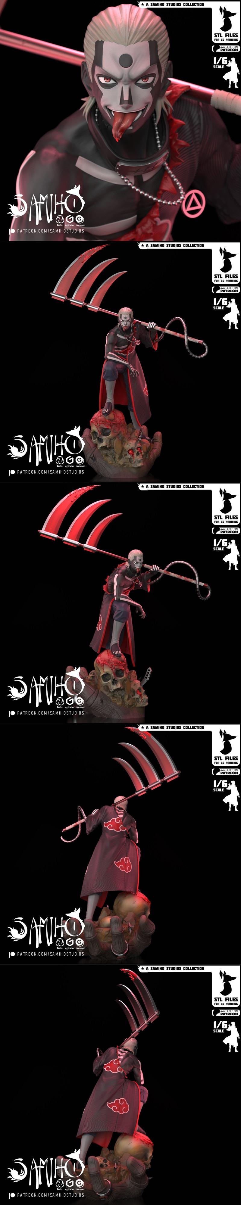 Samiho Studios旗下《博人传》Hidan 3D打印模型|Samiho Studios – Akatsuki – Hidan – 3D Print Model STL