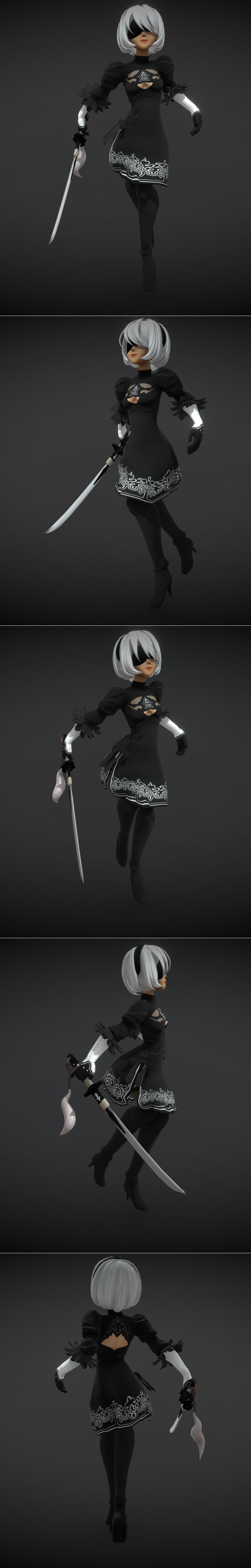 2B作品集 - 3D打印模型 STL|2b Portfolio – 3D Print Model STL